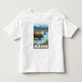 MaineMoose, das im See trinkt Kleinkind T-shirt (Vorderseite)