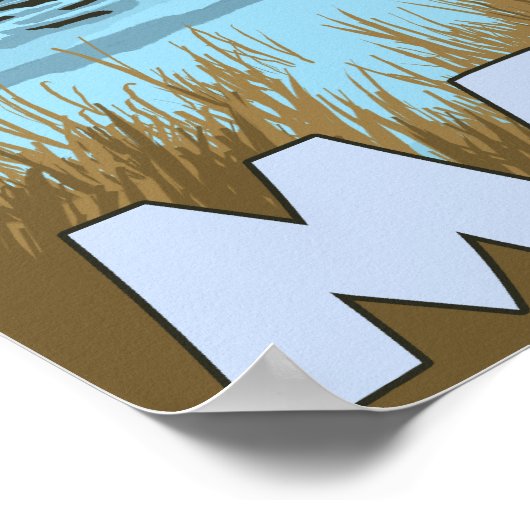 MaineMoose Drinking im See Poster (Ecke)