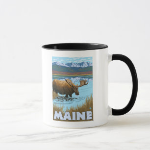 MaineMoose Drinking im See Tasse