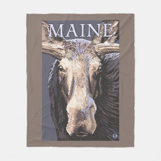MaineMoose herauf nahes Fleecedecke (Vorderseite)