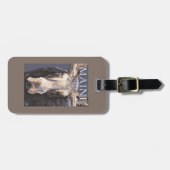 MaineMoose herauf nahes Gepäckanhänger (Vorderseite horizontal)