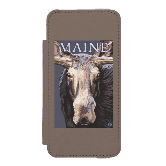 MaineMoose herauf nahes Incipio iPhone Geldbeutel-Hülle (Folio Vorderseite)