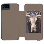 MaineMoose herauf nahes Incipio iPhone Geldbeutel-Hülle (Folio Geöffnet)