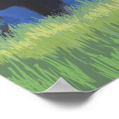 MaineMoose im Mondschein Poster (Ecke)