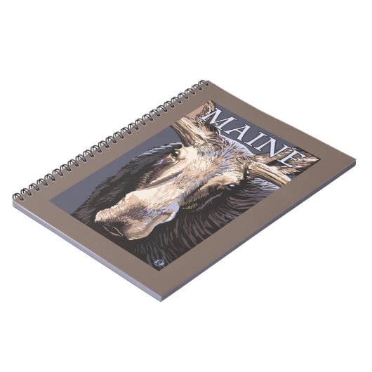 MaineMoose Up Nah Notizblock (Linke Seite)