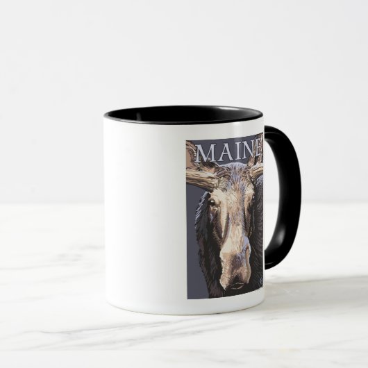 MaineMoose Up Nah Tasse (VorderseiteRechts)