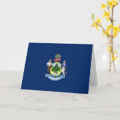 Mainer Flag, Flag of Maine Karte (Gelbe Blume)