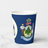 Mainer Flag & Seal, Flag of Maine Pappbecher (Rückseite)