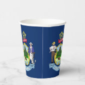 Mainer Flag & Seal, Flag of Maine Pappbecher (Rechts)