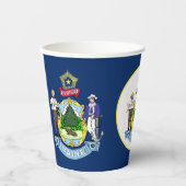 Mainer Flag & Seal, Flag of Maine Pappbecher (Vorderseite)