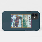 MaineRiver, das Szene flößt Case-Mate iPhone Hülle (Rückseite (Horizontal))