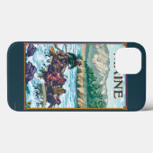 MaineRiver-Rafting-Szene Case-Mate iPhone Hülle (Rückseite (Horizontal))