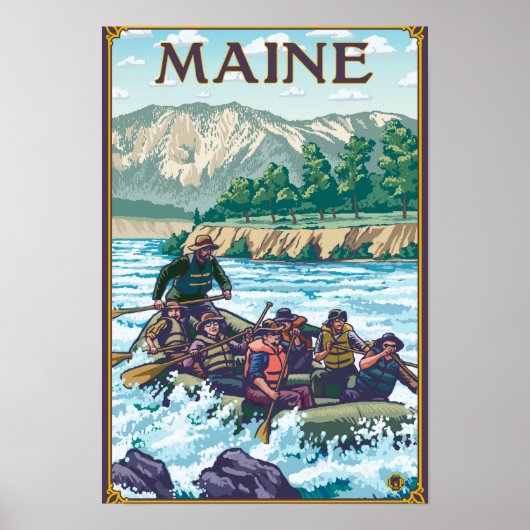 MaineRiver-Rafting-Szene Poster (Vorne)