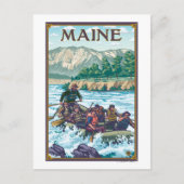 MaineRiver-Rafting-Szene Postkarte (Vorderseite)