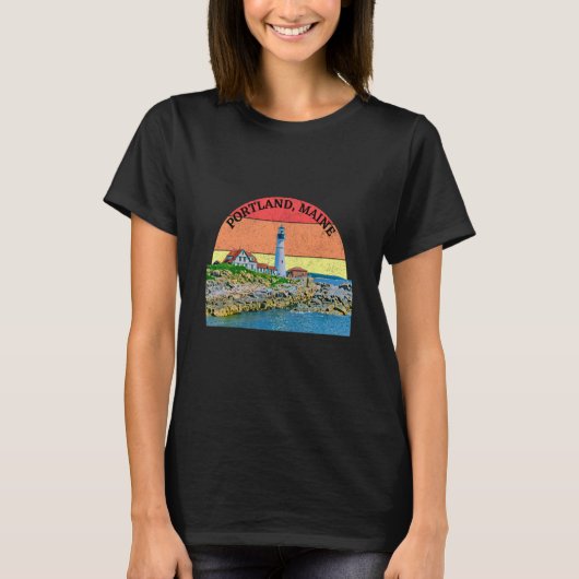 Maine's Portland Head Light Lighthouse T-Shirt (Vorderseite)