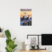 MaineSea Gulls Scene Poster (Heimbüro)