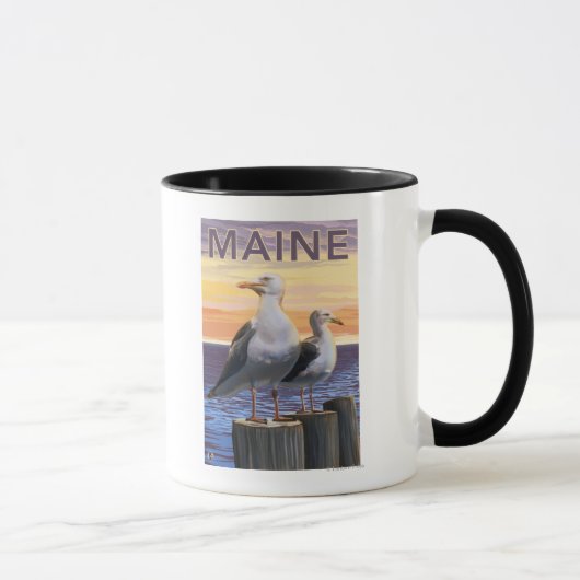 MaineSea Gulls Scene Tasse (Rechts)