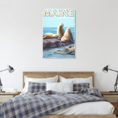 MaineSea Lions Szene Leinwanddruck (Insitu (Schlafzimmer))