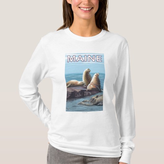 MaineSea Löwe-Szene T-Shirt (Vorderseite)