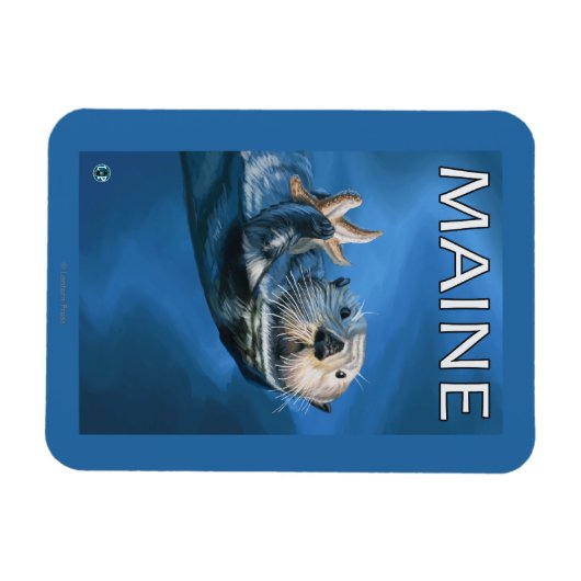 MaineSea Otter Scene Magnet (Horizontal)