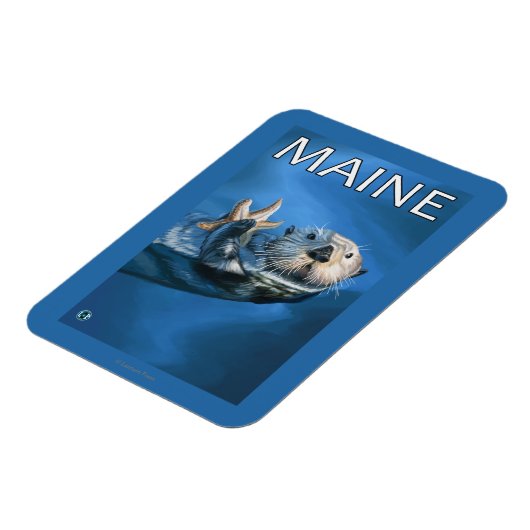 MaineSea Otter Scene Magnet (Linke Seite)