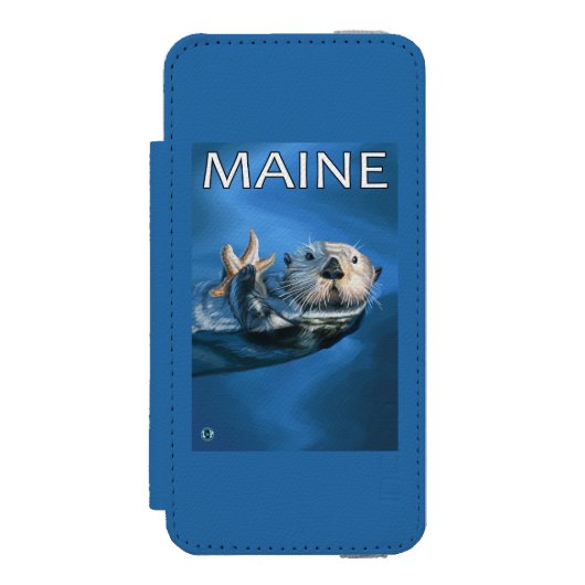 MaineSea Otter-Szene Incipio iPhone Geldbeutel-Hülle (Folio Vorderseite)