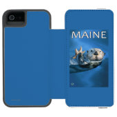 MaineSea Otter-Szene Incipio iPhone Geldbeutel-Hülle (Folio Geöffnet)