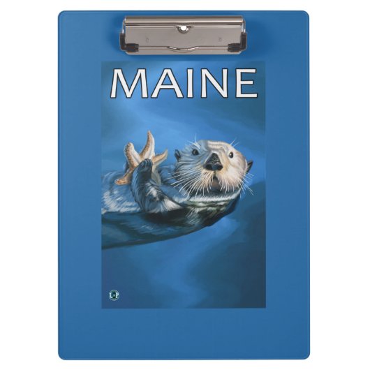 MaineSea Otter-Szene Klemmbrett (Vorderseite)