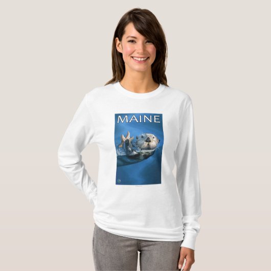 MaineSea Otter-Szene T-Shirt (Vorne ganz)