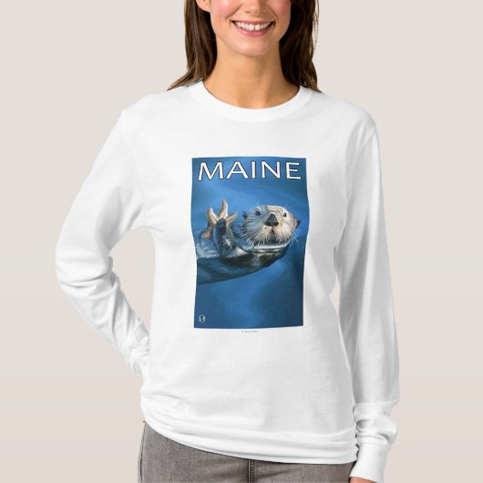 MaineSea Otter-Szene T-Shirt (Vorderseite)