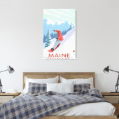 MaineSnowboarder-Szene Leinwanddruck (Insitu (Schlafzimmer))