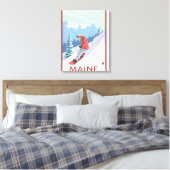 MaineSnowboarder-Szene Leinwanddruck (Insitu (Schlafzimmer))