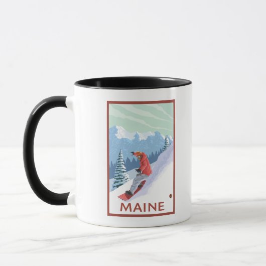 MaineSnowboarder-Szene Tasse (Links)