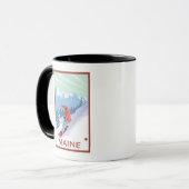 MaineSnowboarder-Szene Tasse (Vorderseite Links)