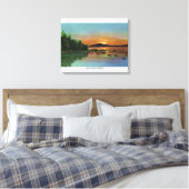 MaineSunset View auf Bald Mountain Leinwanddruck (Insitu (Schlafzimmer))