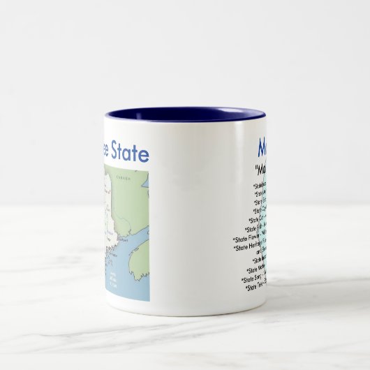 Mainesymbole u. -karte zweifarbige tasse (Mittel)