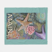 MaineTidepool Szene Fleecedecke (Vorderseite (Horizontal))