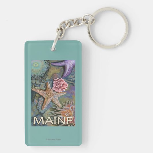 MaineTidepool Szene Schlüsselanhänger (Rückseite)