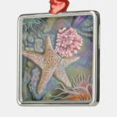 MaineTidepool Szene Silbernes Ornament (Links)