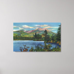 MaineView des Bergs Katahdin und des Daicey Teichs Leinwanddruck