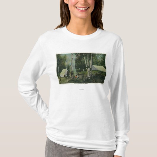 MaineView eines Campground im Maine-Holz T-Shirt (Vorderseite)