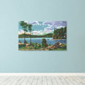 MaineView von Squaw Mountain und Moosehead Lake Leinwanddruck (Insitu (Holzboden))
