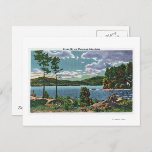 MaineView von Squaw Mountain und Moosehead Lake Postkarte (Vorne/Hinten)