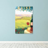 MaineWine Country Scene Leinwanddruck (Insitu (Holzboden))