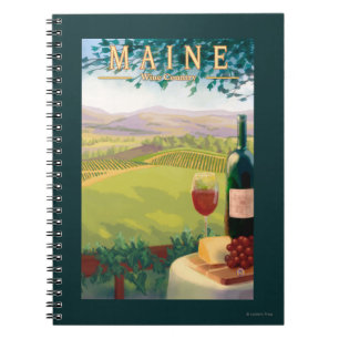 MaineWine Country Scene Notizblock