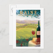 MaineWine Country Scene Postkarte (Vorne/Hinten)