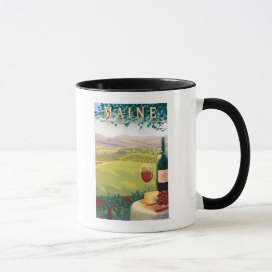 MaineWine Country Scene Tasse (Rechts)