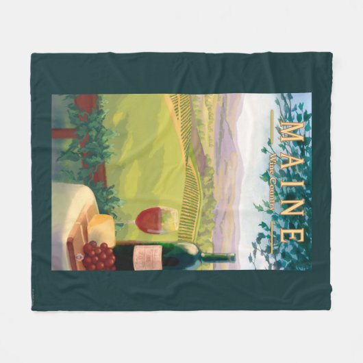 MaineWine Land-Szene Fleecedecke (Vorderseite (Horizontal))