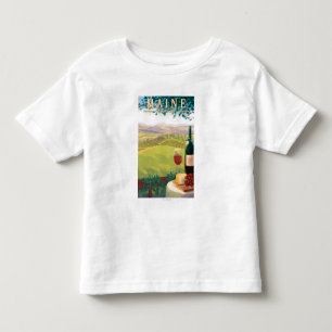 MaineWine Land-Szene Kleinkind T-shirt