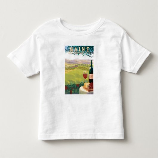 MaineWine Land-Szene Kleinkind T-shirt (Vorderseite)